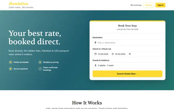 Classic hotel booking website theme